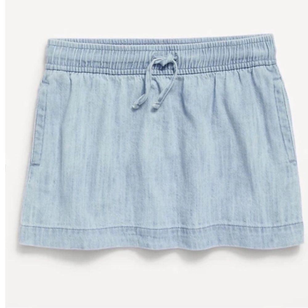NWT New OLD NAVY Girls Chambray Denim Mini Skirt Light Blue Girls Plus XXL 18